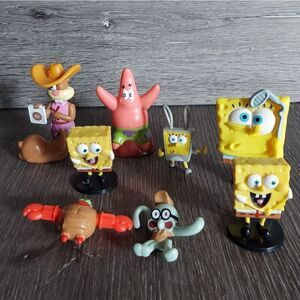 SpongeBob SquarePants Characters Mini Figures Toy Lot
